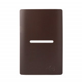 Placa p/ 1 Interruptor Horizontal 4x2 - Novara Marrom Fosco